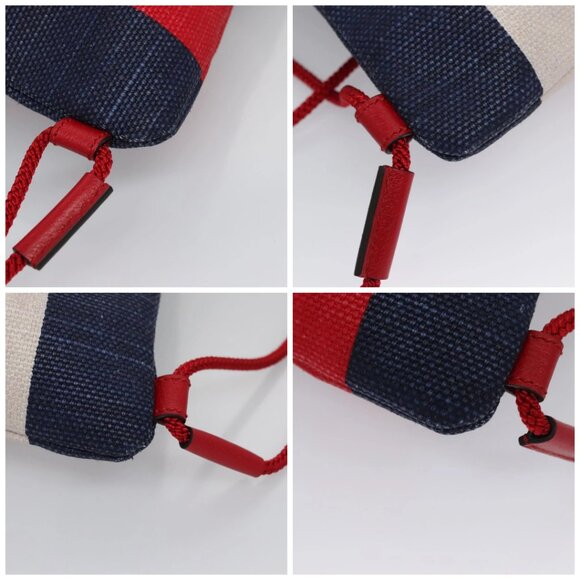 GUCCI Backpack Canvas Red Navy 473872 Auth - Picture 16 of 16